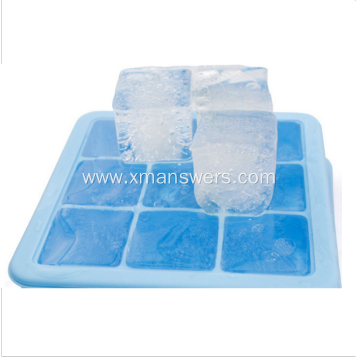 Custom silicone ice cube mold with lids